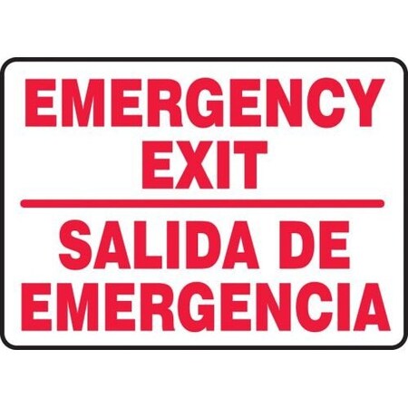 BILINGUAL SAFETY SIGN EMERGENCY SBMADM510MXL